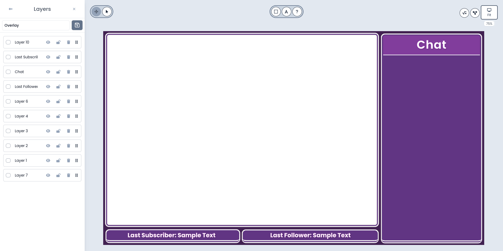 Exemplo de um overlay